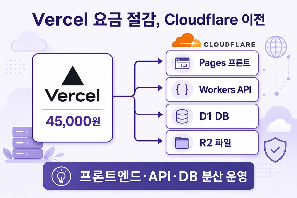 Vercel에서 Cloudflare 4요소 이전 — Pages, Workers, D1, R2