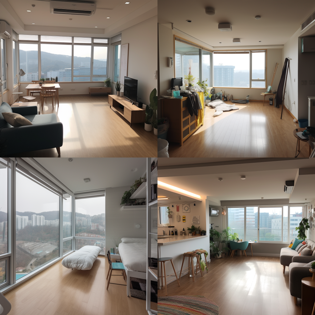 [ 미드저니 아파트 ] 미드저니 버전 5 로 한국 아파트를 그려봄 - 인공지능 아트, 인공지능 그림, AI 아트, AI 그림
