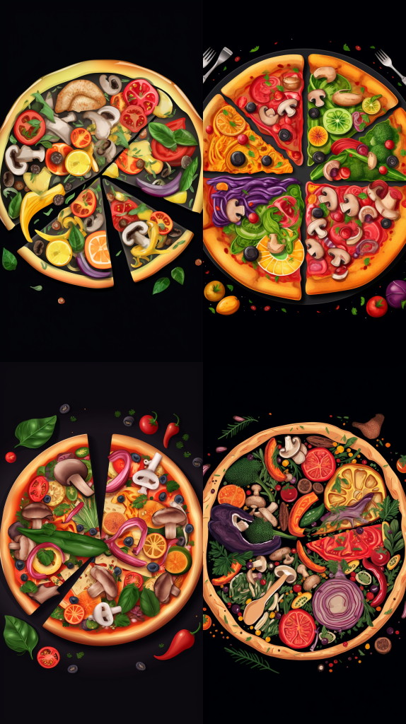 [ 미드저니 피자 ] PIZZA 13종, 피짜, 음식 - 인공지능 AI 그림 사진 (페퍼로니, 크러스트, 모짜렐라 피자) 미드저니 버전 5 Midjourney V5