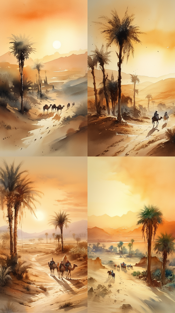 미드저니 사막 Midjourney Desert 사막의 풍경