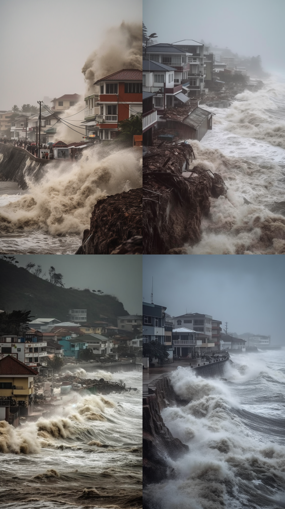 미드저니 태풍 Midjourney Typhoon 자연의 풍경 6