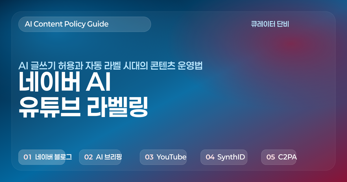 네이버 블로그 AI 공식 허용과 유튜브 AI 자동 라벨링